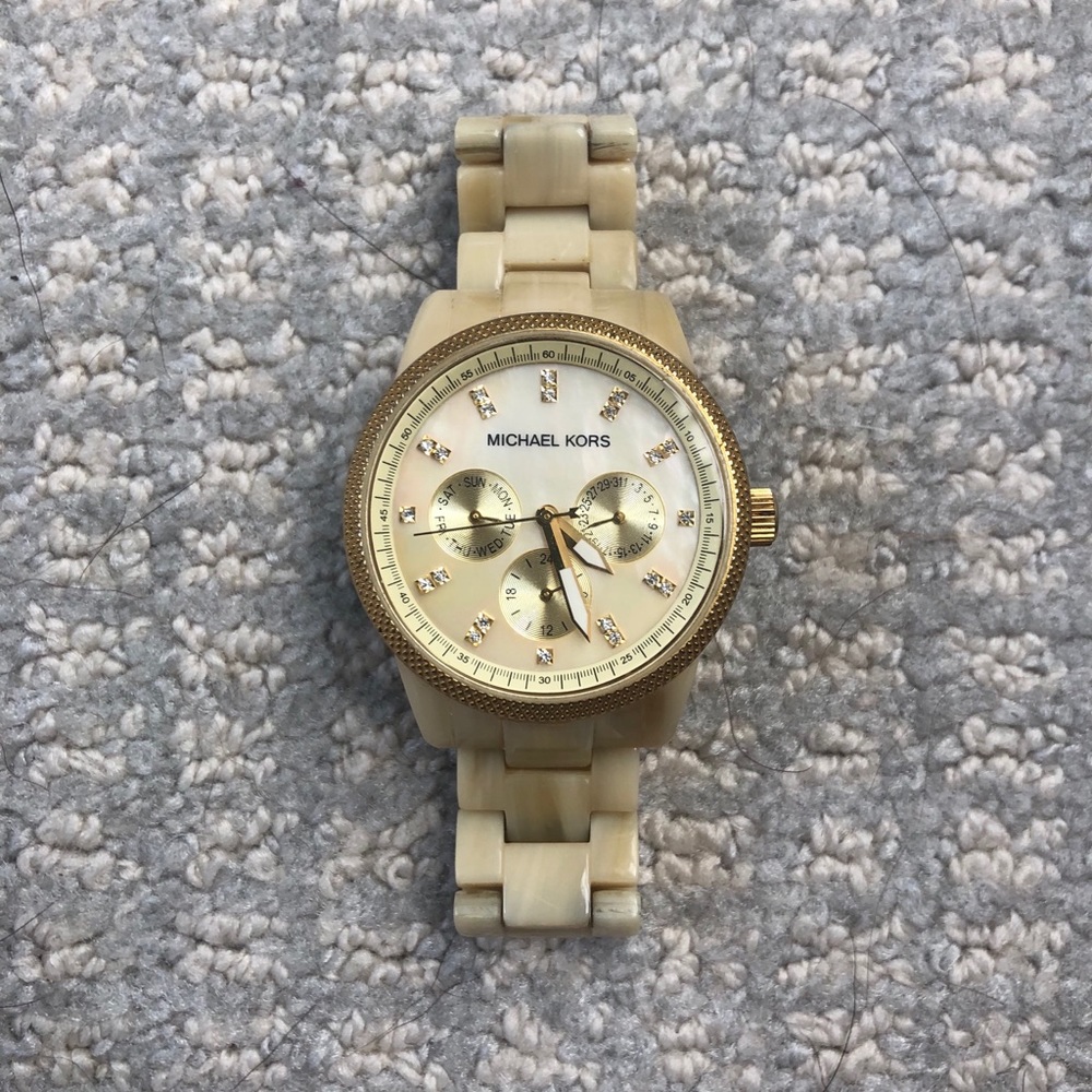Michael Kors Ivory Tone Watch